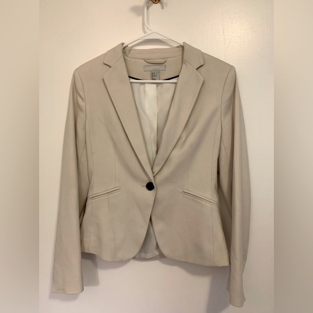 H&M | Tailored Cream Blazer (6)
